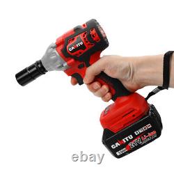 Cordless Impact Wrench Set 1/2 Driver Ratchet Rattle Nut Gun 580Nm with2 Battery