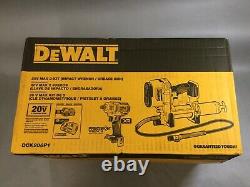 DeWALT DCK206P1 20V MAX Impact Wrench/Grease Gun Cordless 2 Tool Combo Kit