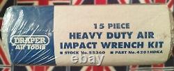 Draper 55360 15 Piece 1/2 Square Drive Heavy Duty Air Impact Wrench Kit Air Gun