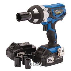 Draper 82983 20V Cordless Impact Wrench with 2 Li-Ion Batteries