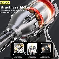 ELSOON Cordless Impact Wrench 1/2 inch 21V Brushless Power Impact Gun Max Tor