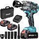 Electric 1/2in 1300nm Torque Cordless Impact Wrench 25.0ah Battery Impact Gun