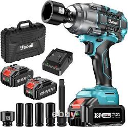 Electric 1/2in 1300Nm Torque Cordless Impact Wrench 25.0Ah Battery Impact Gun