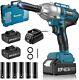 Electric Cordless Impact Wrench 580ft-lbs(800n. M) 1/2inch Impact Gun Kit Deliver