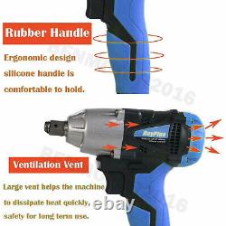 Electric Impact Wrench Gun 1/2'' Driver 420Nm 21V Torque Impact Wrench Cordless
