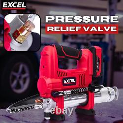 Excel 18V Twin Pack Impact Wrench & Grease Gun with 2 x 5.0Ah Battery Charger