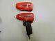 Good Condition Snap On Mg325 Red 3/8 Drive Impact Wrench Gun With 2 Covers
