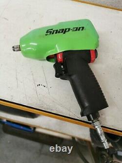 Hardly Used Snap On 3/8 MG325 Metal Air Impact Gun Wrench Red with green cover
