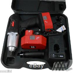 Heavy Duty 24v Cordless Impact Wrench Gun 1/2 Drive With 2 Twin Batteries