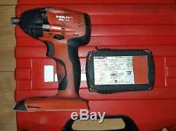 Hilti Siw 22a Cordless Impact Wrench Nut Gun 1/2 Drive 22v With 3.3 Ah Battery