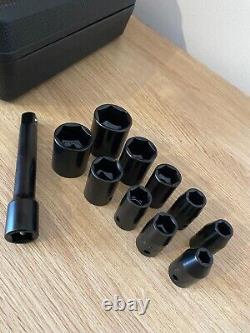 Huaqi 17pc Pro 1/2 Air Impact Wrench Gun Garage Tool Set + Sockets + Case Uk