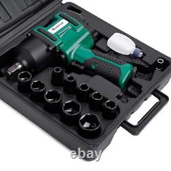 Huaqi 17pc Pro 1/2 Air Impact Wrench Gun Garage Tool Set + Sockets + Case Uk