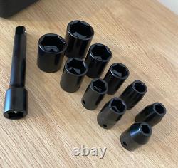 Huaqi 1/2 Air Impact Wrench Gun Professional Garage Tool Kit & Sockets + Case