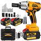 Impact Wrench Electric Cordless Driver Car Repair Wheel Nut Gun Set With Battery