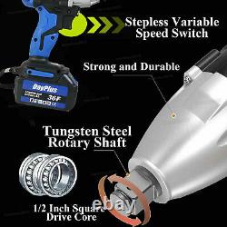 Impact Wrench Gun Torque Impact Driver Power Tool Ratchet Rattle Nut Electric