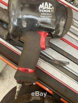 Mac Tools 1/2 Air Impact Ratchet Gun Wrench Mpf990501 Led Light Titanium