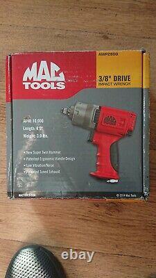 Mac tools 3/8 drive air impact gun wrench awp28q snap on, milwaukee, makita