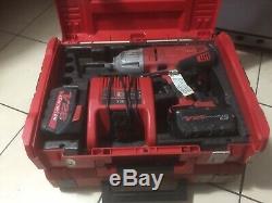 Milwaukee 1/2 impact gun Wrench Drill Stackable Cases 2 28v Batterys + Charger