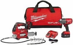 Milwaukee 2767-22GG M18 Fuel 1/2 Impact Wrench Kit with M18 Grease Gun