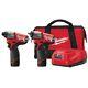 Milwaukee M12 Fuel 12 Volt 3/8 Impact Gun Wrench With Hex Bit Driver Combo Kit