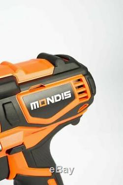 Mondis 20V 1/2 Cordless Impact Wrench Lithium-Ion Battery Rattle Gun Sockets