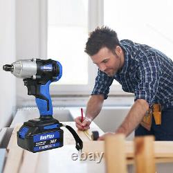 Multi Uses! Electric Cordless Impact Wrench/Drill Gun Tool 1/2 Drive Sockets