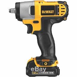 NEW Gun Wrench Kit with Battery and Bag Dewalt 12V Lithium Ion 3/8 Drive Impact
