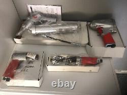 New 4 Piece Husky Air Tool Set Impact Wrench, Grease Gun, Air Hammer, Ratchet