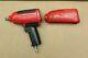 Nice Red Snap On 1/2 Air Impact Wrench Gun Mg725 With Boot Tested Good