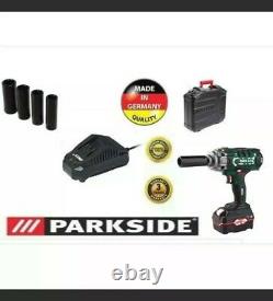 Parkside inpack battery 20v nut gun with sockets 3-year warranty invoice