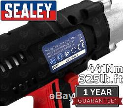 SEALEY 24v Ni-MH Cordless Impact Wrench Gun 1/2 Drive With 2Ah Lithium Battery