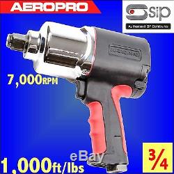 SIP 07202 Aeropro 3/4 Square Drive Reversible Air Impact Wrench zip gun socket