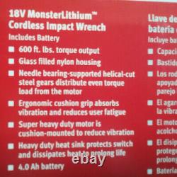 SNAP ON 18V-1/2 BODY MonsterLithium Cordless Impact Gun Wrench CTEU8850AWB