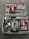 Snap On 1/2 Impact Gun 18v And Drill 2x Batteries And Case Driver Wrench
