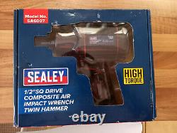 Sealey SA6007 1/2 Sq Air Impact Wrench/Socket Gun 1789 Nm