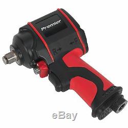 Sealey Stubby Twin Hammer Air Impact Wrench Buzz Gun- 1/2Square Drive