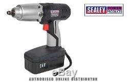 Sealey Tools CP2400 24V 1/2 Drive Cordless Impact Wrench Battery Gun 325lb