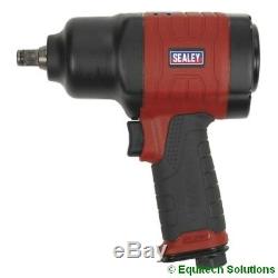 Sealey Tools GSA6002 Composite Air Impact Wrench Gun 1/2 Sq Drive Twin Hammer