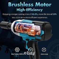SeeSii Brushless Cordless Impact Wrench Gun 1/2 inch Torque 479 Ft-lbs 3300RPM