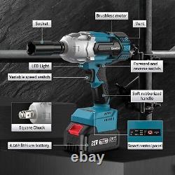 SeeSii Electric Cordless Impact Wrench Drill 1/2 21V Car High Torque Wrench Gun
