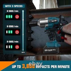 Seesii WH800 1/2 Impact Wrench 960Ft-lbs Brushless Impact Gun With Friction Ring