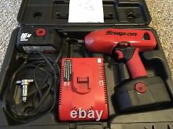 Snap-On Automobile CT6850 18V 1/2 Impact Wrench Gun 2 Batteries, Charger & Case