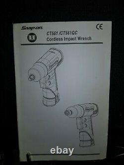 Snap On CTU561 7.2v 1/4 Cordless Impact Gun Wrench Set 1 batt + charger