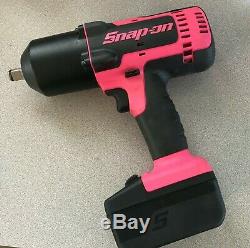 Snap-On Lithium Ion CT8850 18V 18 Volt Cordless 1/2 Impact Wrench / Gun Pink