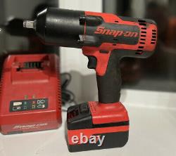 Snap On Monster Lithium Impact Gun Wrenches 3/8 And 1/2 X2 4ah Batteries