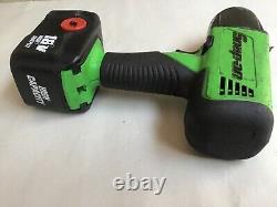 Snap-On Tools1/2Drive 18V GREEN Impact Gun With2 Batteries/Charger/CaseCT6850HO