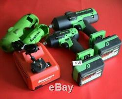 Snap On Tools 18v 1/2 & 3/8 Drive MonsterLithium Impact Wrench Guns (335)