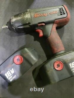 Snap On Tools 18v Cordless 1/2 Drive Impact Wrench Gun + 2 Batteries etc (337)