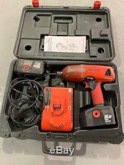 Snap On Tools 18v High Output 1/2 Drive Cordless Impact Wrench Gun 2 Batteries