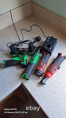 Snap-On Tools 3/8 Ratchet Green & 3/8 Impact Gun & 1/4 Rachet red &torch